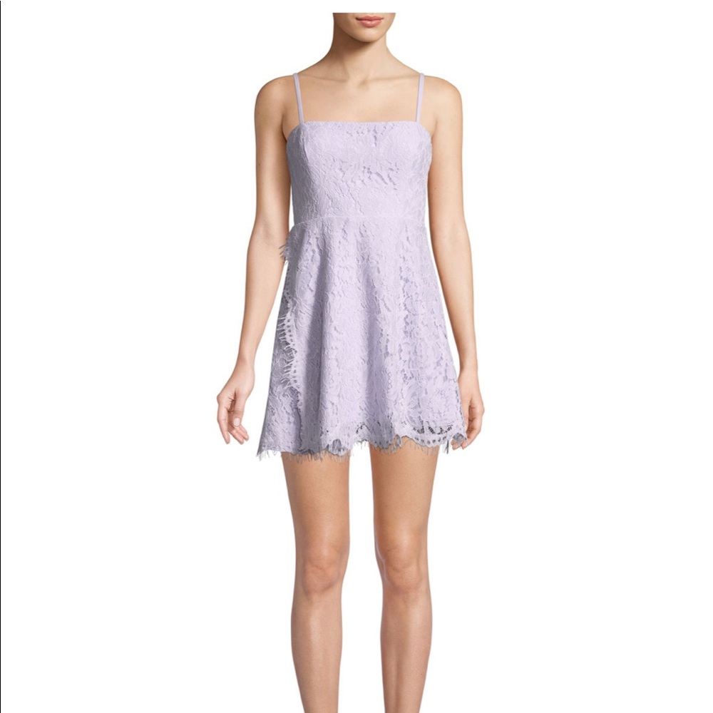 FAME AND PARTNERS. The Fiona Corded Lace Mini Cocktail Dress. US 4 BNC